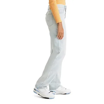 Levi's Women's 94 Baggy Jeans Light Indigo Destructed