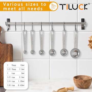 TILUCK Stainless Steel Measuring Spoons Set - Essential Kitchen Gadgets for Cooking & Baking, Set of...