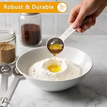TILUCK Stainless Steel Measuring Spoons Set for Effortless Cooking
