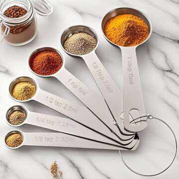 TILUCK Stainless Steel Measuring Spoons Set for Effortless Cooking