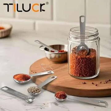 TILUCK Stainless Steel Measuring Spoons Set for Effortless Cooking