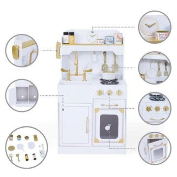 Teamson Kids Classic White Interactive Play Kitchen