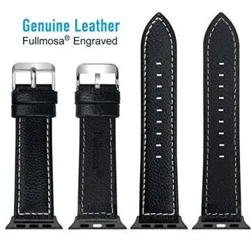 Fullmosa Leather Apple Watch Band for All Series 38-49mm