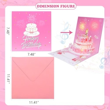 Enchanting Musical Birthday Cards with 3D Light Effects