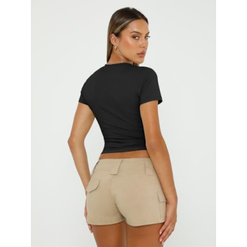 Stylish Queen Women's Scoop Neck Crop Tops - Summer 2025
