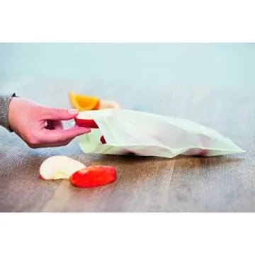 BioBag 100% Certified Compostable Resealable Sandwich Bags, 25 Count, Perfect for Lunches, Snacks, and On The Go Green