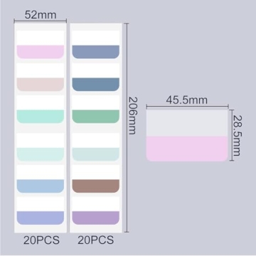 AccEncyc 240 Pcs Colorful Repositionable Index Tabs