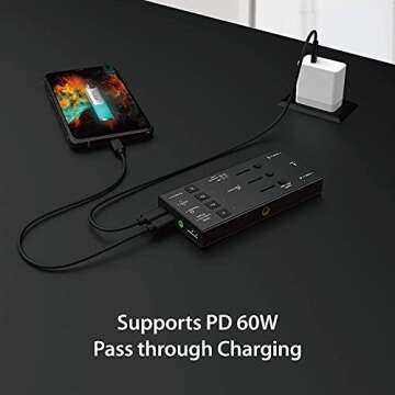 j5create Live Video Capture Card - Dual HDMI to USB-C, Supports 1080p 60Hz Video and Audio Recording, Power Delivery 60W Pass Through, Ideal for PC Xbox Playstation Android Game Live Streaming (JVA06)