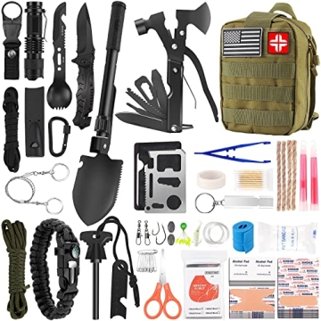 LUXMOM 142-Piece Survival & First Aid Kit - Adventure Ready