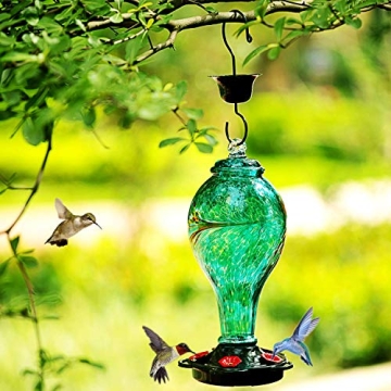 Stunning LUJII Hummingbird Feeder - 36 Ounce Capacity