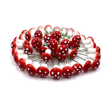 50 Piece Mini Mushroom Set for Garden and Craft Magic