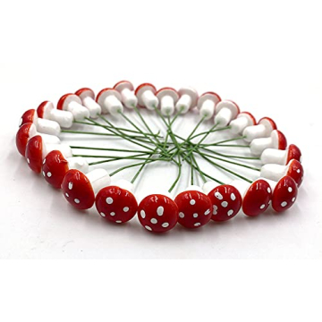 50 Piece Mini Mushroom Set for Garden and Craft Magic