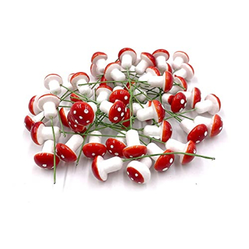 50 Piece Mini Mushroom Set for Garden and Craft Magic