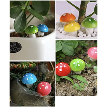 50 Piece Mini Mushroom Set for Garden and Craft Magic