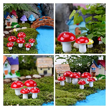 50 Piece Mini Mushroom Set for Garden and Craft Magic
