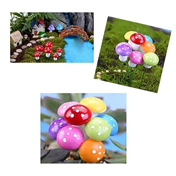 50 Piece Mini Mushroom Set for Garden and Craft Magic