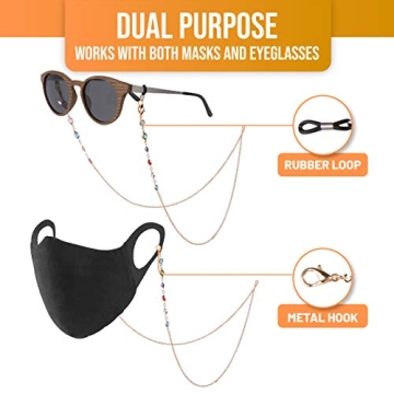 Sidelinx Glasses Chain 3 Pack - Stylish Eyewear Holder