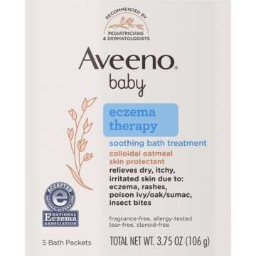 Aveeno Baby Eczema Therapy Soothing Bath Treatment for Relief of Dry, Itchy and Irritated Skin, Made...