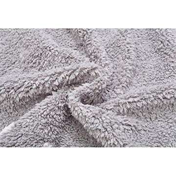 ABC Nursery Rugs Round Kids Rug Circle Alphabet Rug Kids Play Mat for Infants Boys Girls Soft Cotton Carpet Educational Area Rug 47inch (Gray)