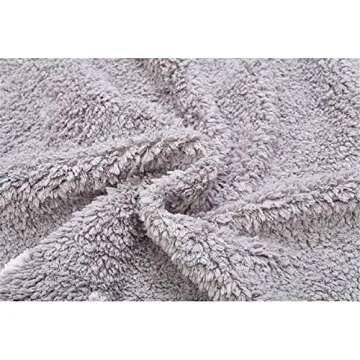 ABC Nursery Rugs Round Kids Rug Circle Alphabet Rug Kids Play Mat for Infants Boys Girls Soft Cotton Carpet Educational Area Rug 47inch (Gray)