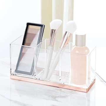 Stylish mDesign Rose Gold Makeup Organizer Caddy