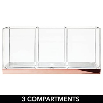 Stylish mDesign Rose Gold Makeup Organizer Caddy