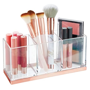 Stylish mDesign Rose Gold Makeup Organizer Caddy