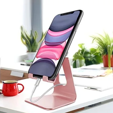 Adjustable Aluminum Phone Stand - Rose Gold