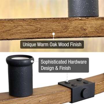 Kira Home Jericho 48" Large Farmhouse Wagon Wheel Chandelier, Large Foyer Chandelier w/Textured Blac...