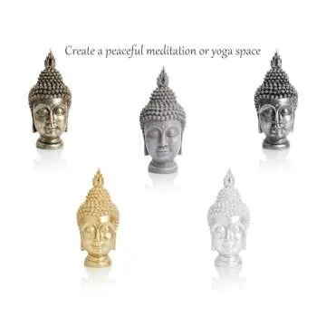 AMOIENSIS 11 Inch Buddha Head Statue for Peaceful Decor
