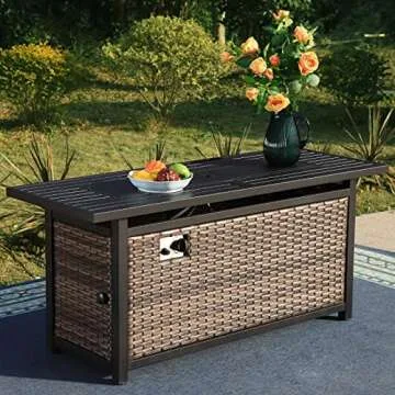 Sophia & William Stylish Outdoor Gas Fire Pit Table