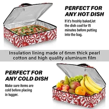 WIFIU Insulated Casserole Carrier for Convenient Food Transport