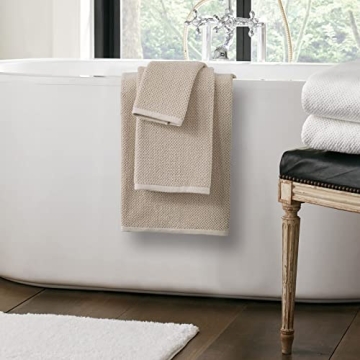 Nate Berkus Cotton Towel Set | Soft and Quick-Dry Bath Towels