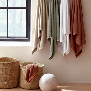 Nate Berkus Cotton Towel Set | Soft and Quick-Dry Bath Towels