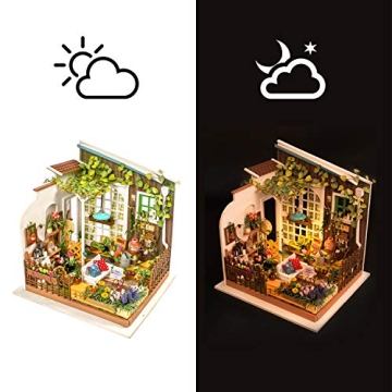 DIY Miniature Dollhouse Kit with LED Lights for All Ages