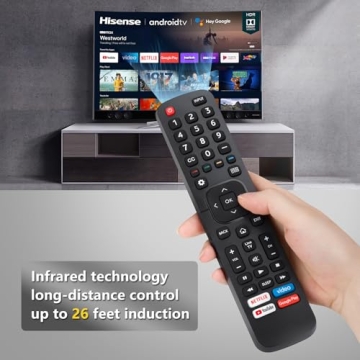 Replacement Remote for Hisense Smart TVs - Simple Setup