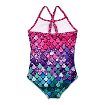 HONISEN Girls One Piece Swimsuit Cute Adjustable Swimwear
