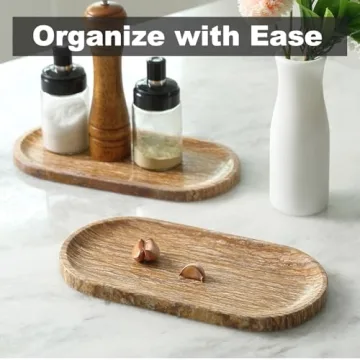 Koville Turkish Natural Marble Tray - Elegant 12"x6" Organizer