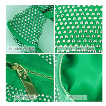 ELDA Rhinestone Evening Clutch for Women Sparkling Party Bag