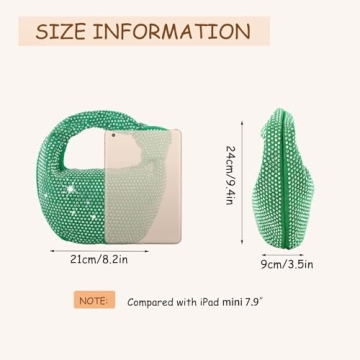 ELDA Rhinestone Evening Clutch for Women Sparkling Party Bag