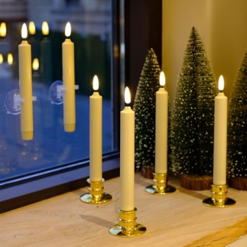 NONNO & ZGF Flameless Window Candles with Remote - 6 Pack