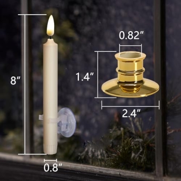 NONNO & ZGF Flameless Window Candles with Remote - 6 Pack