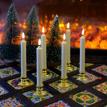 NONNO & ZGF Flameless Window Candles with Remote - 6 Pack