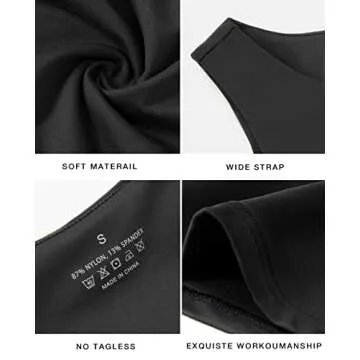 Yeawinta Crop Tank Top for Women Workout Shirts Cropped Tanks Sleeveless Gym Clothes Yoga High Neck Crop Top 2 Pack Black/White M