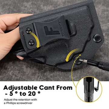 Forcenter IWB Kydex Holster Fit: Smith & Wesson M&P Shield/M&P M2.0 Shield 9mm/.40 with Crimson Trace Laser LG-489G,m&p Shield 9mm Holster