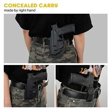 Forcenter IWB Kydex Holster Fit: Smith & Wesson M&P Shield/M&P M2.0 Shield 9mm/.40 with Crimson Trace Laser LG-489G,m&p Shield 9mm Holster