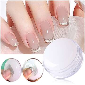 Dornail Clear Silicone Nail Stamper French Tip Nail Art Stamper Jelly Stamper for Nails French Nail ...