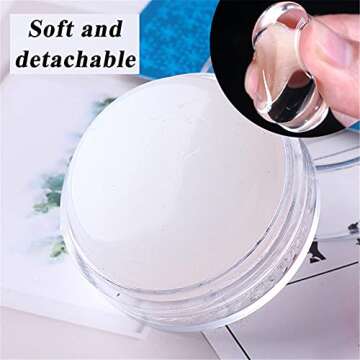 Dornail Clear Silicone Nail Stamper French Tip Nail Art Stamper Jelly Stamper for Nails French Nail Stamper Kit Manicure Nail Art Tools