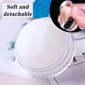 Dornail Clear Silicone Nail Stamper French Tip Nail Art Stamper Jelly Stamper for Nails French Nail Stamper Kit Manicure Nail Art Tools