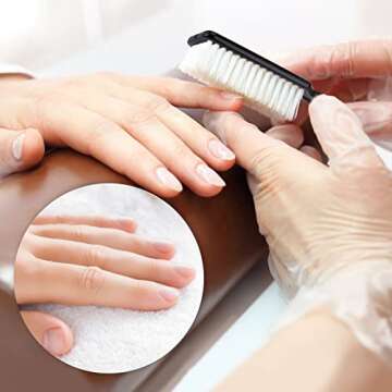 6 Pack Nail Brush Cleaning Nail Dust Brush, HOFASON Nail Brush for Cleaning Fingernails, Handle Grip Nail Brush Cleaner for Nail and Toenail Foot Manicure Pedicure Tools Scrub Brush Men Women (Black)